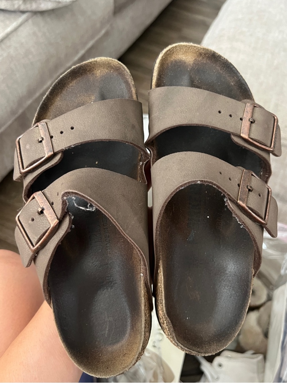 Birkenstock Kids Brown Double Buckle Sandals